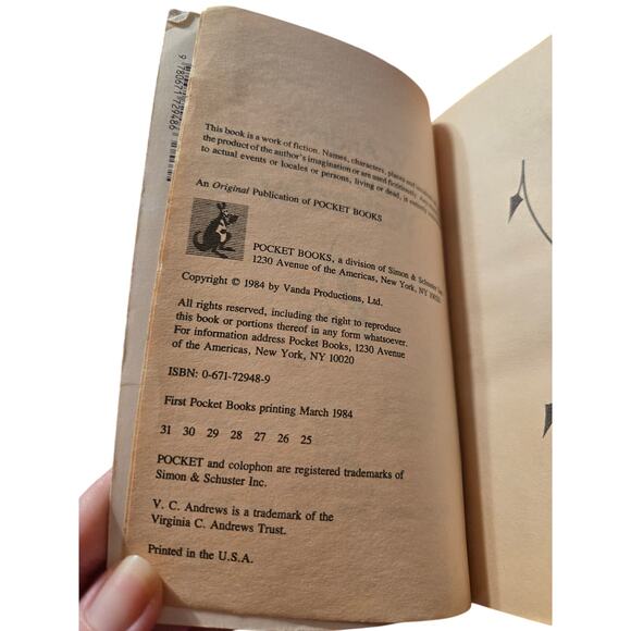 V.C. Andrews SEEDS OF YESTERDAY Dollanganger #4 Series Finale 0671729489 - Picture 8 of 8